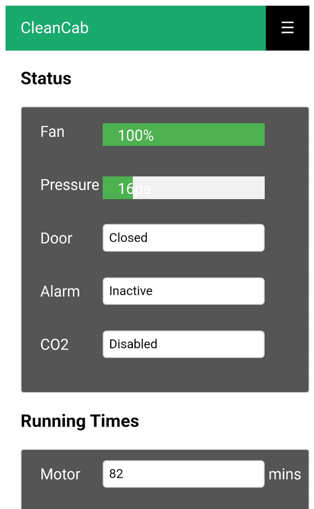 Pressurised Motor Monitor App